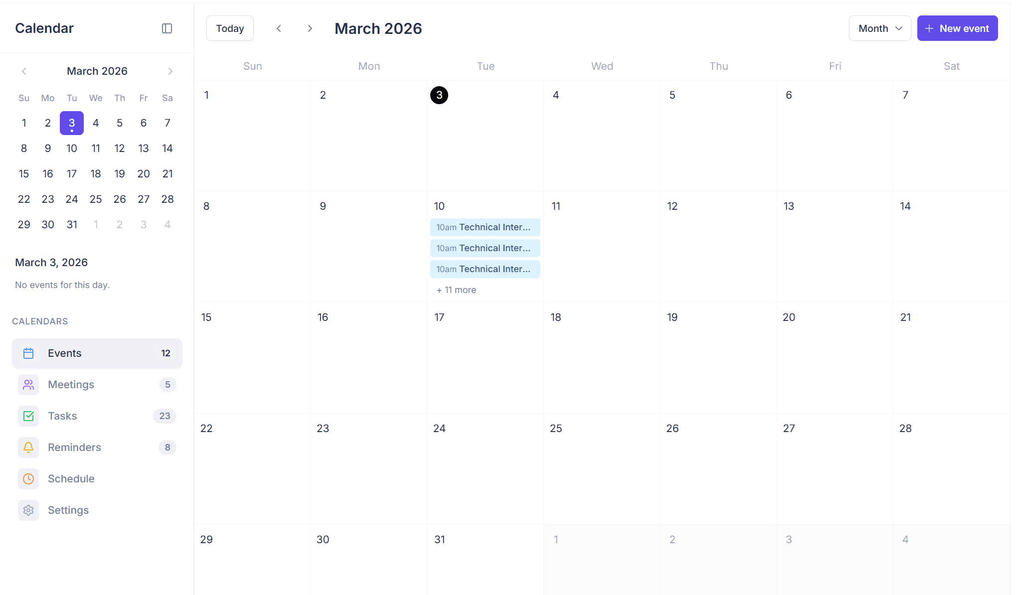 Schedule & Interview side illustration